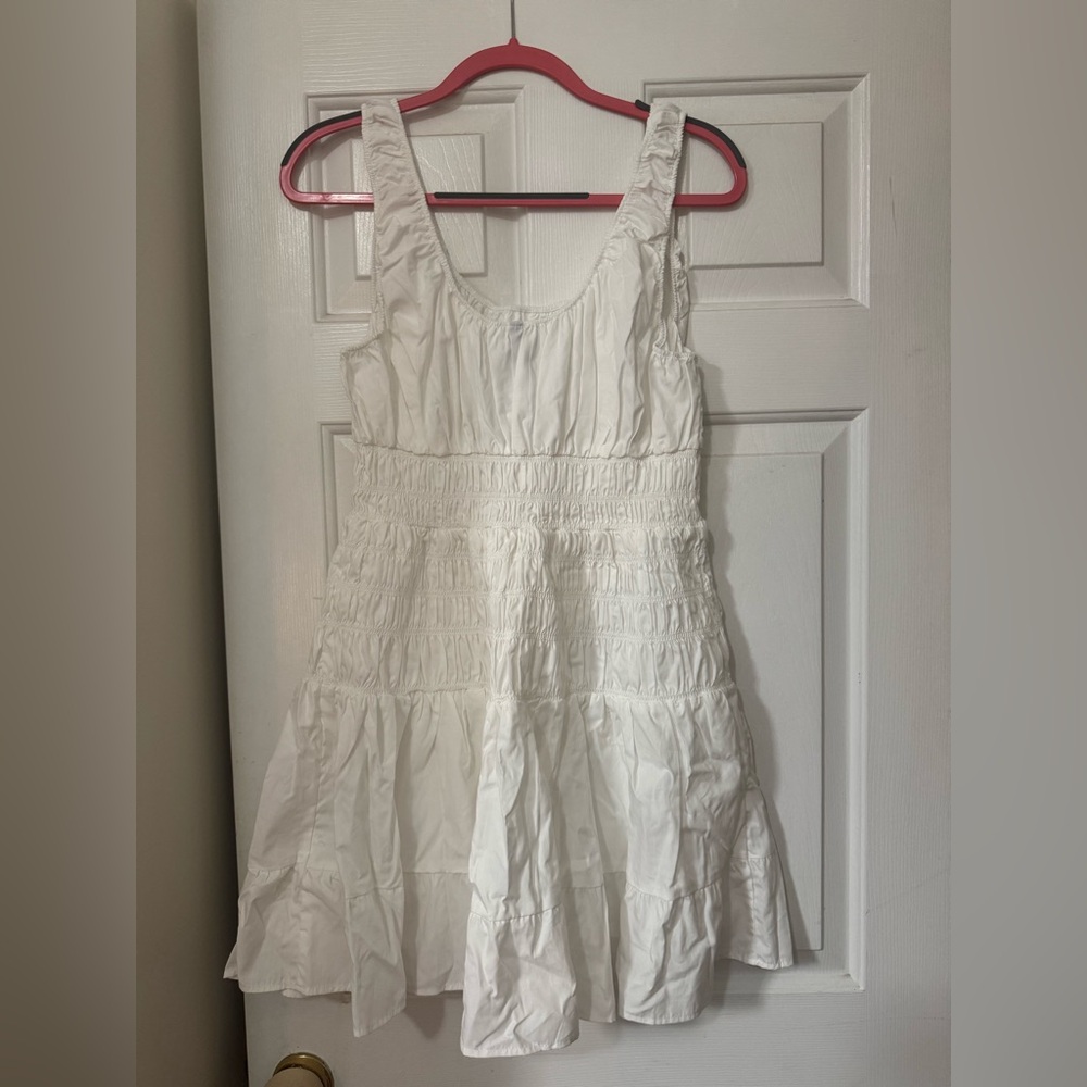 H&M White Drop Waist Dress
